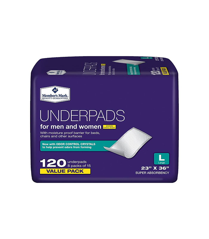 Untitled-100 Member's Mark Waterproof Large Mattress Cover | 23 x 36 in |White, 120 Count
