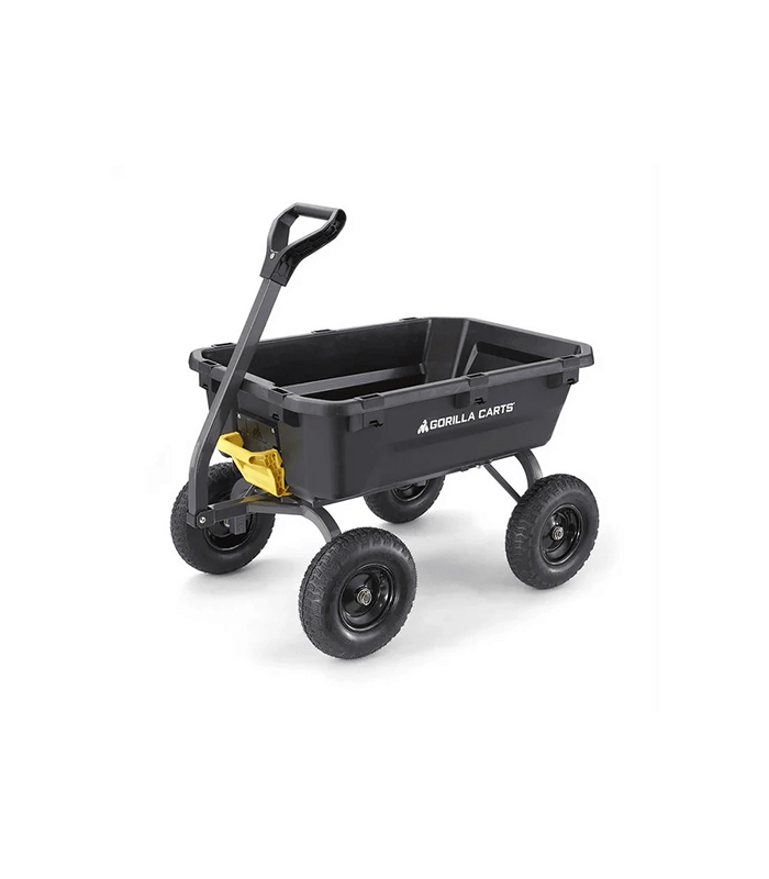 Untitled-92 Gorilla Carts GCG-7 Yard Dump Cart | Poly Deck, 4-Wheel |Black